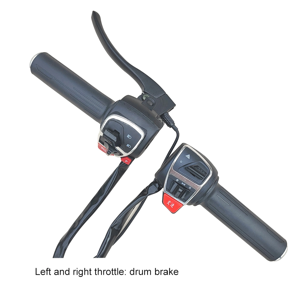 Handlebar+Switch Assembly Double Flashing+Variable Speed+Light Button Electric Scooter Tricycle Steering Grips Ebike Throttle