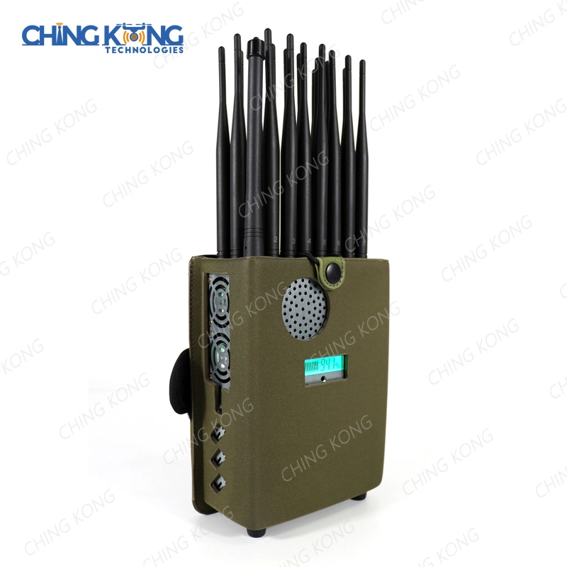 New 24 Antennas Nylon Cover Portable Mobile Phone WiFi GPS Signal Jammer