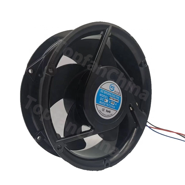 Round Shape 6314 /2tdhp-298 172 X 150 X 51 mm High Pressure Motor 600m3/H 5500rpm Waterproof Fan Motor with IP68 for Self-Driving Car DC12V/24V