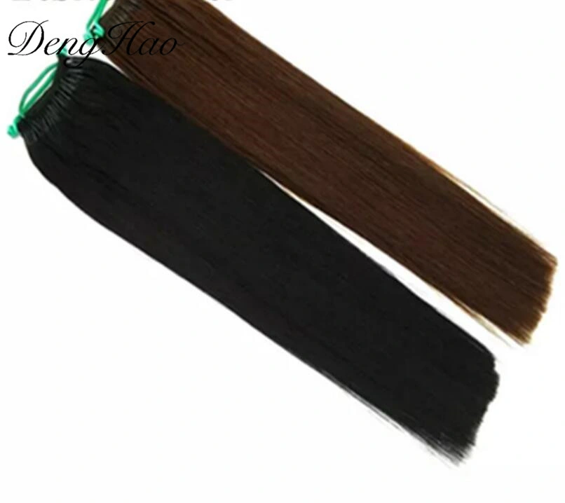 100% Virgin Hair Long Knot Thread Hair Extension Easy Pull Hair Extension