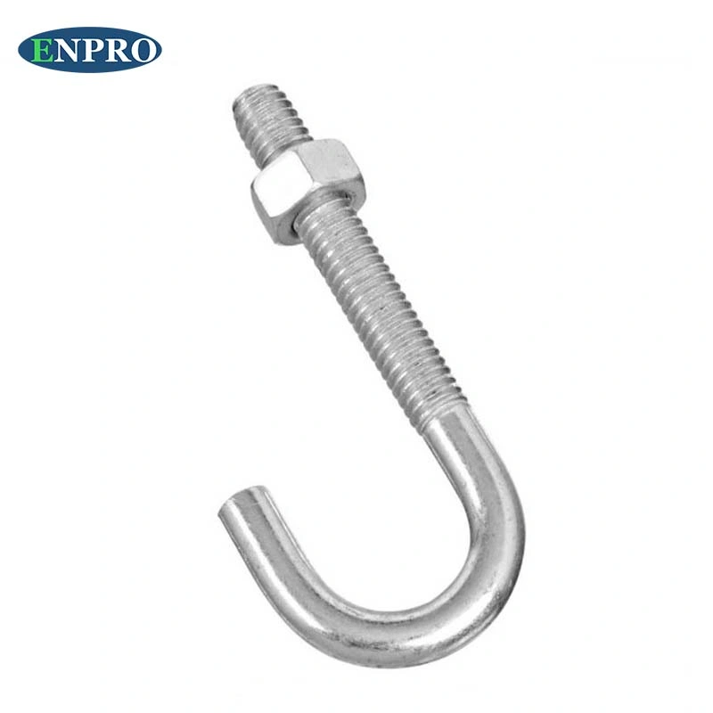 Zinc Plated Hot DIP Galvanized Steel J L Type Foundation Anchor Bolt for Wet Concrete