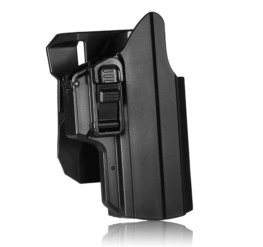 High quality/High cost performance Rigid Plastic Steel Ipsc Holster for Leg Belt and Belt GS110