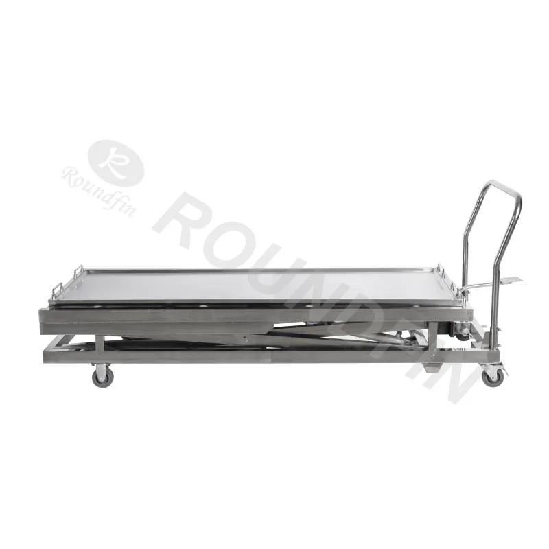 Funeral Mortuary Body Trolley Stainless Steel 304 Body Lifting Trolley