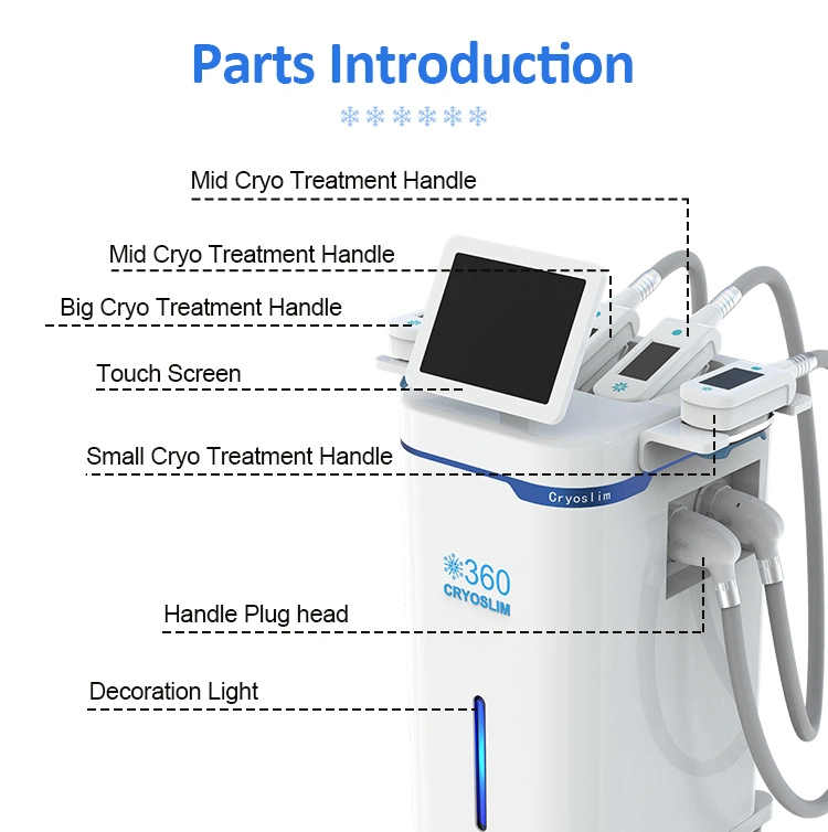 Body Slimming Skin Tightening Cryotherapy Device Fat Freeze Cryolipolysis 360 Cryo Slimming Machine