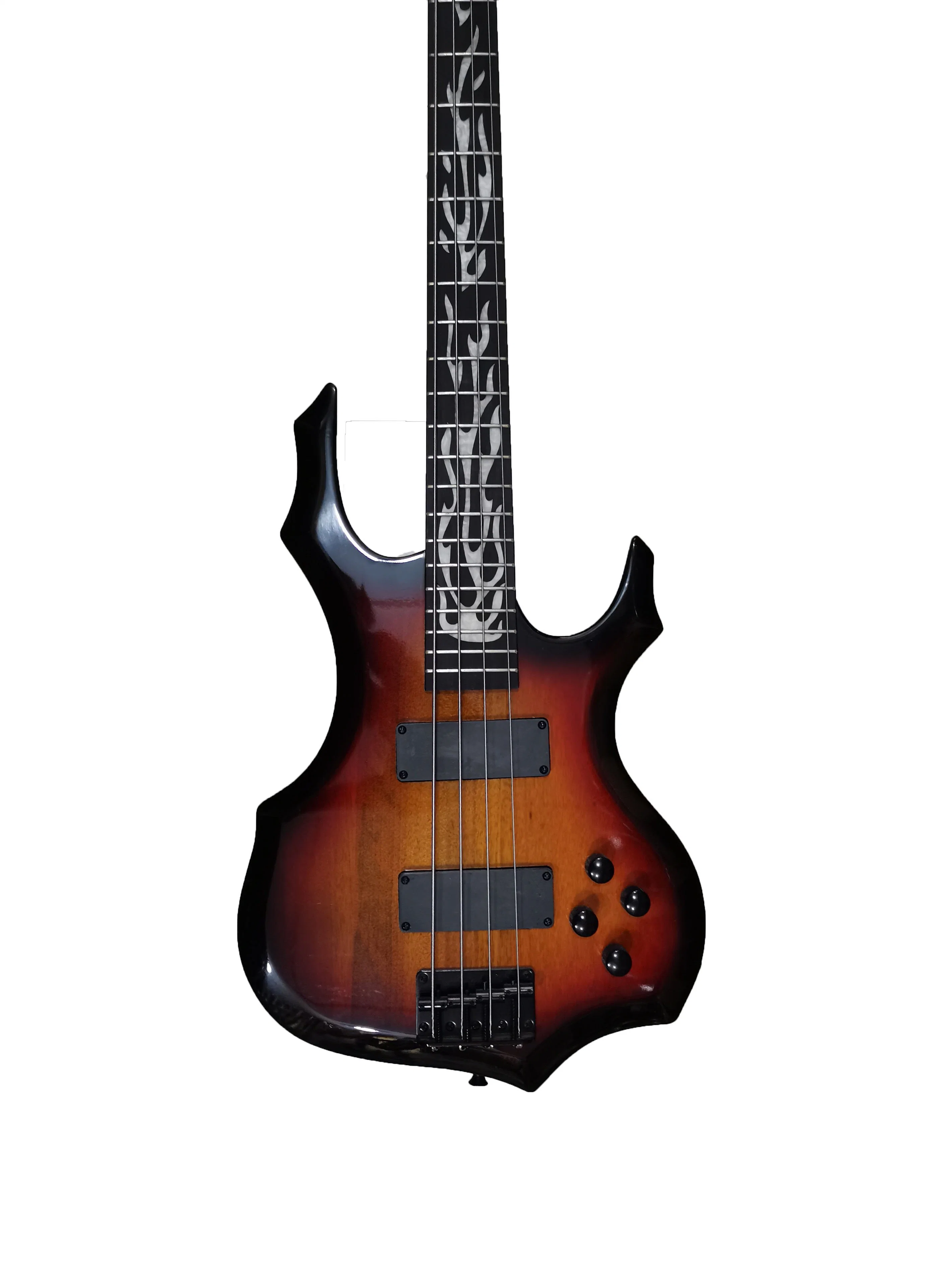 E-Gitarre Shaped Flame Praxis Gitarre Performance 4-Saiter Bass Gitarre