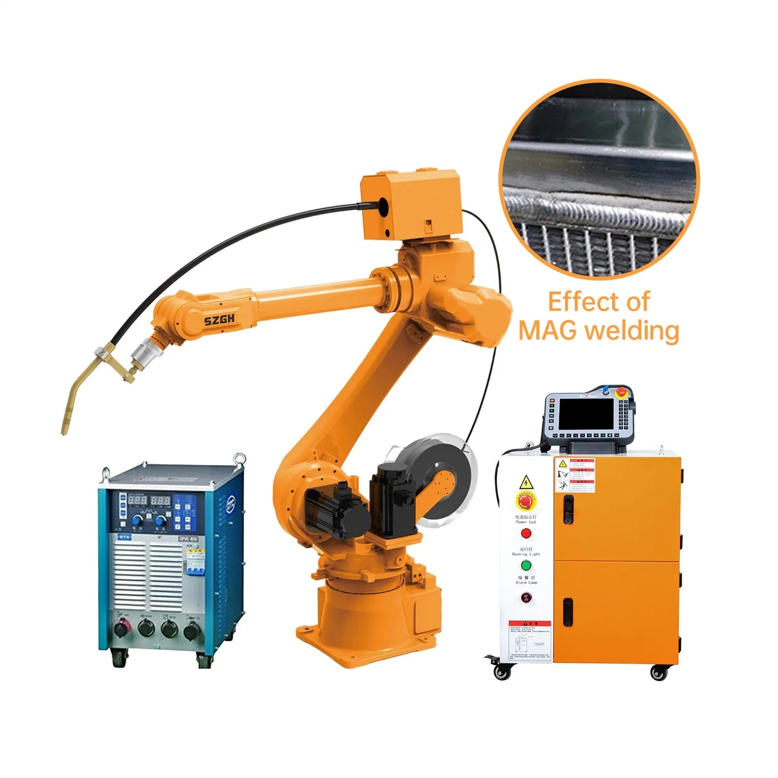 Robô Robot Arm Optical Fiber Laser máquina de soldar Metal Automatic Robot Soldador a laser