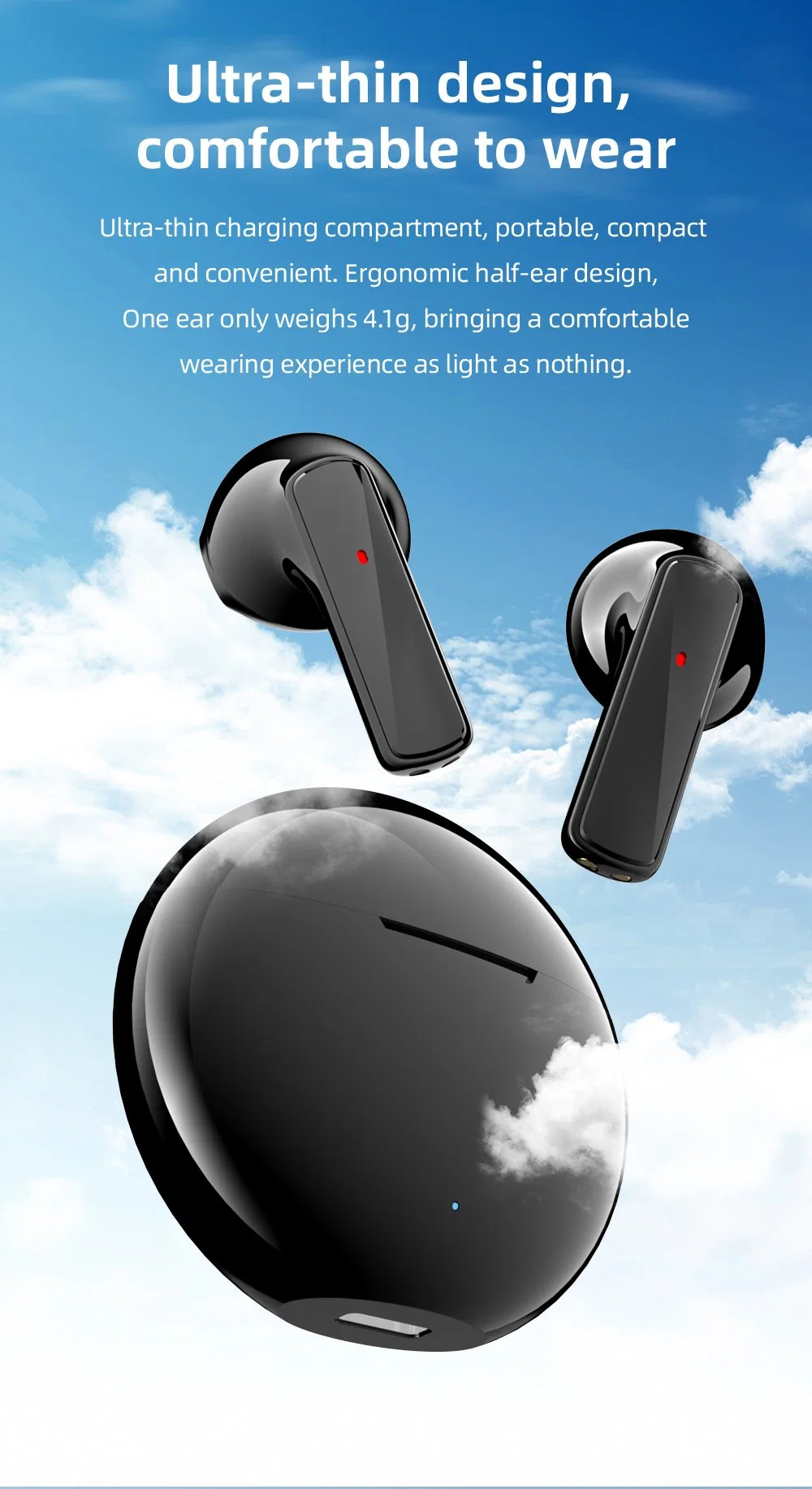 Ecouteurs sans fil Air5 écouteurs TWS casque Bluetooth à réduction active du bruit