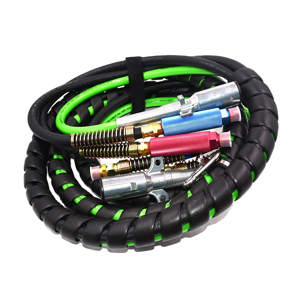 3 in 1 Wrap 7 Way Electrical Cable with Handle Grip for Semi Truck Trailer Tractor