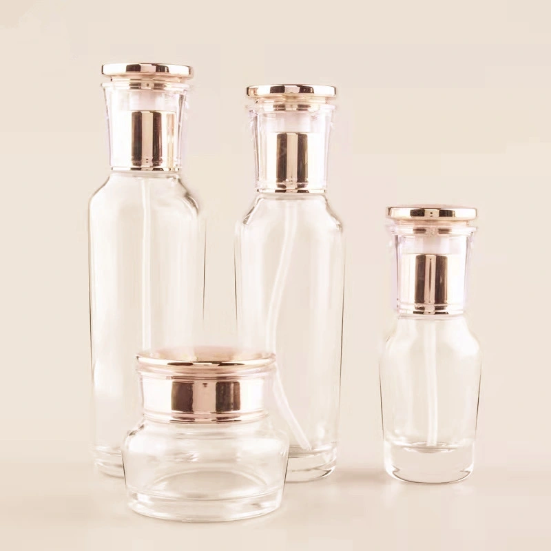 40ML 100ml 120 ml vaso Set cosmético Crema Humectante Loción Botella de cristal líquido tarro de crema de vitrina de cristal de la Fundación de suero de utensilio Vitrina Beauty Pack