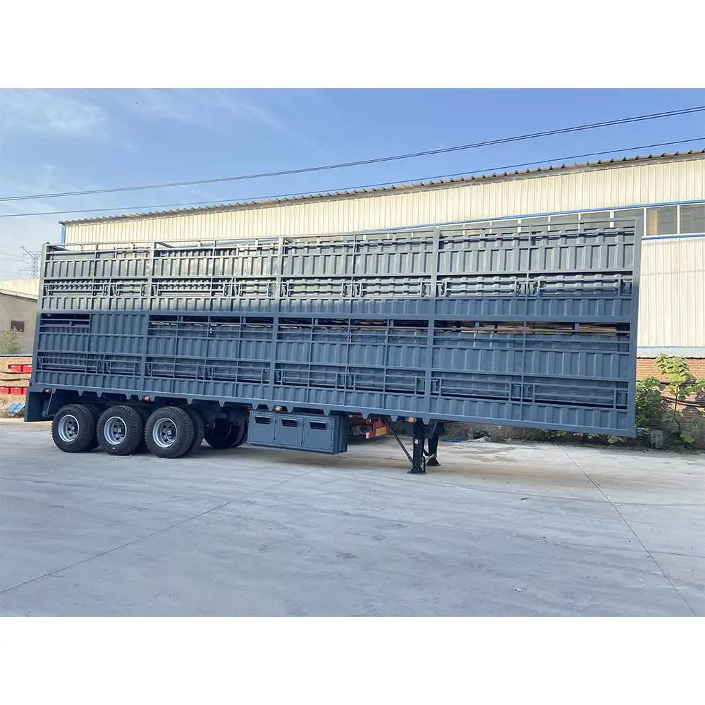 Customized Fence Semi Trailer Livestock Cargo Transport Fence Cargo Semi Trailer