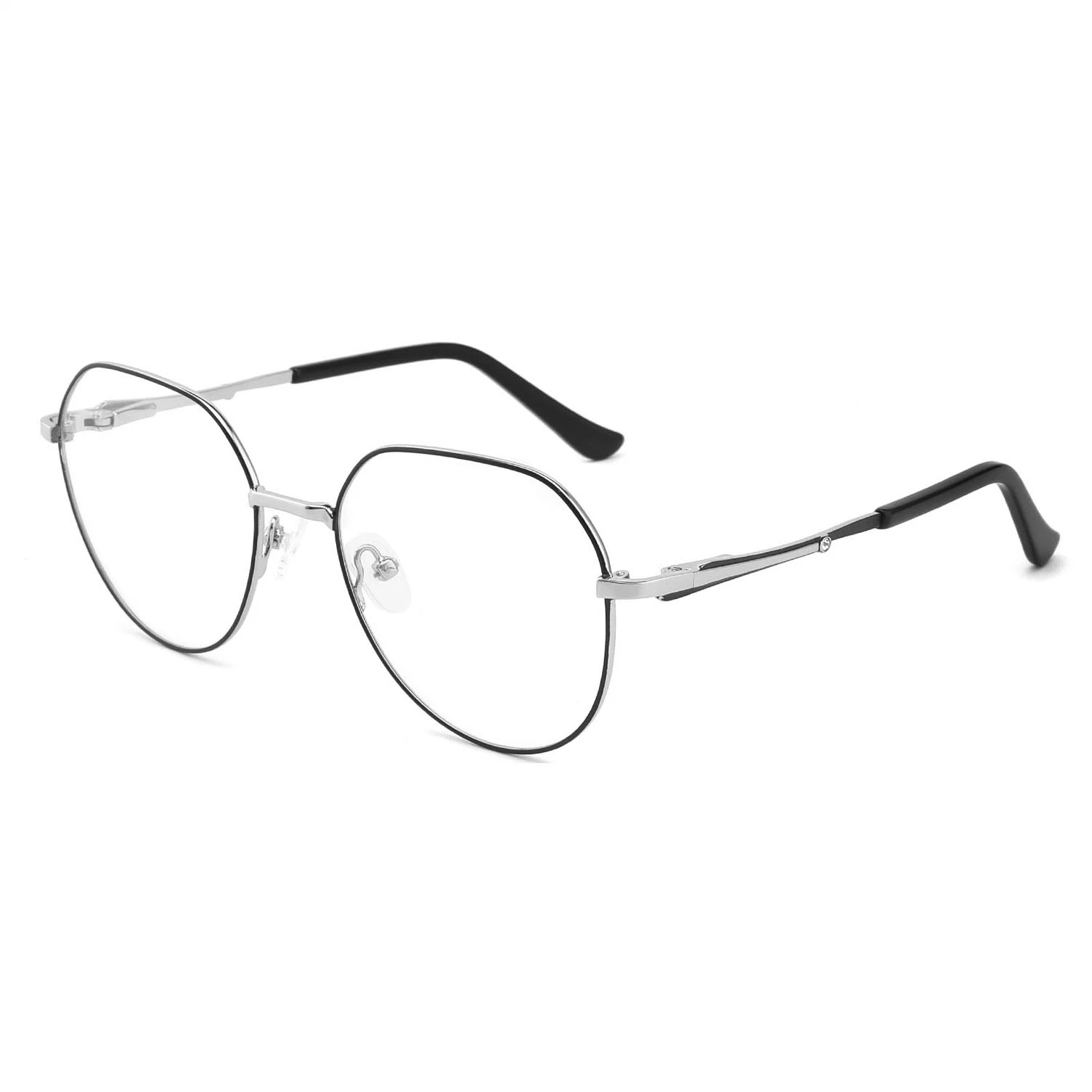 Base de forma redonda estilo gafas el marco de metal un estilo de diseño de moda retro Marcos óptico