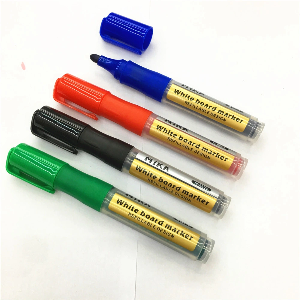 Refillable Whiteboard Marker Pen with Round Tip for Office Supply School Home