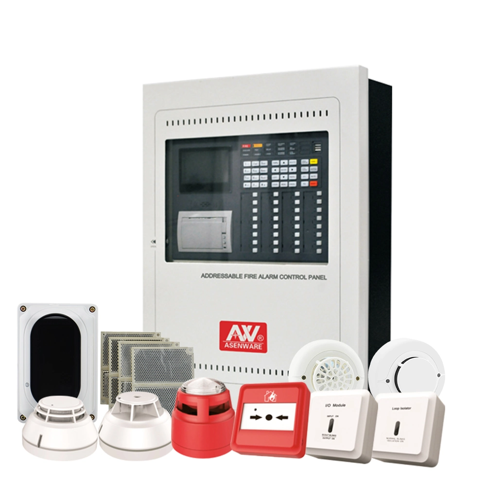 Lpcb Asenware Addressable Fire Alarm System with Smoke Detector Fire Control Panel