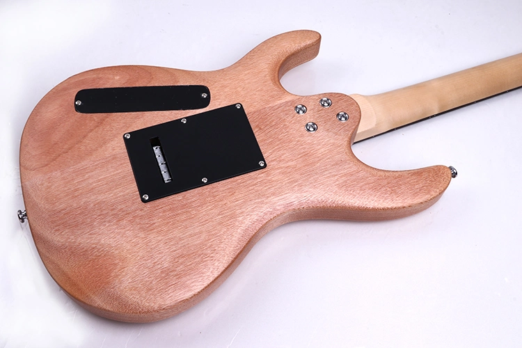 OEM Wholesale/Supplier Bolt on High quality/High cost performance  Satin Mahogany Nature Color 6 Strings Electric Guitar