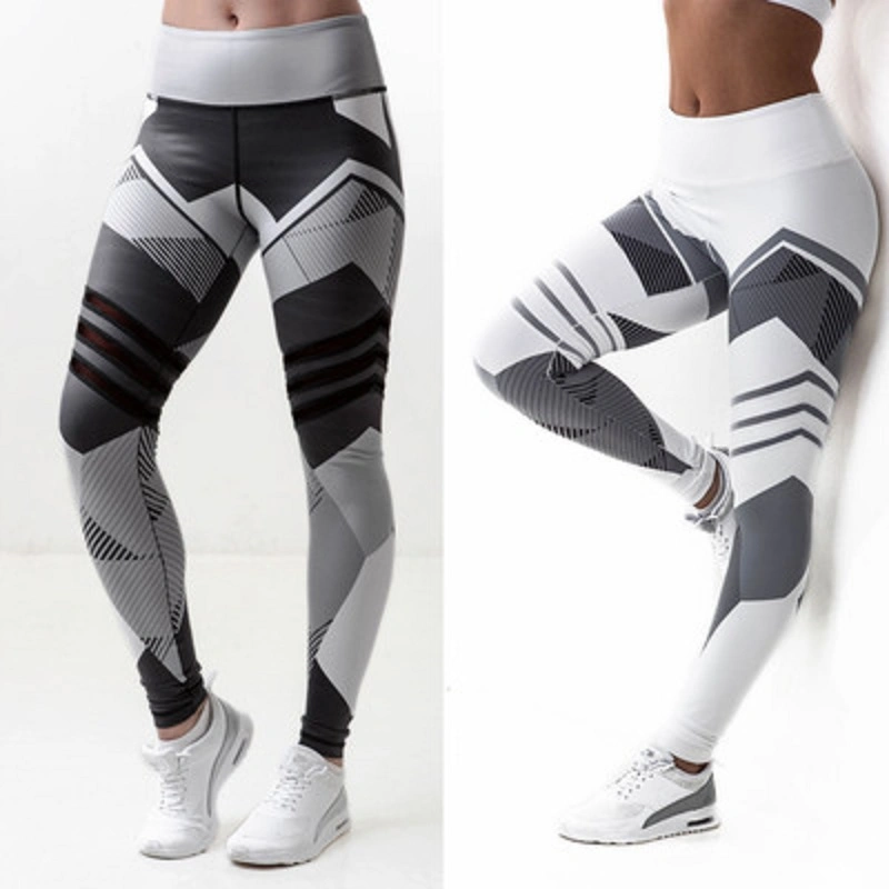 Wabendruck Hose Jogginghose Bleistift Leggings Damen 3D gedruckt Hoher Bund Wyz13349