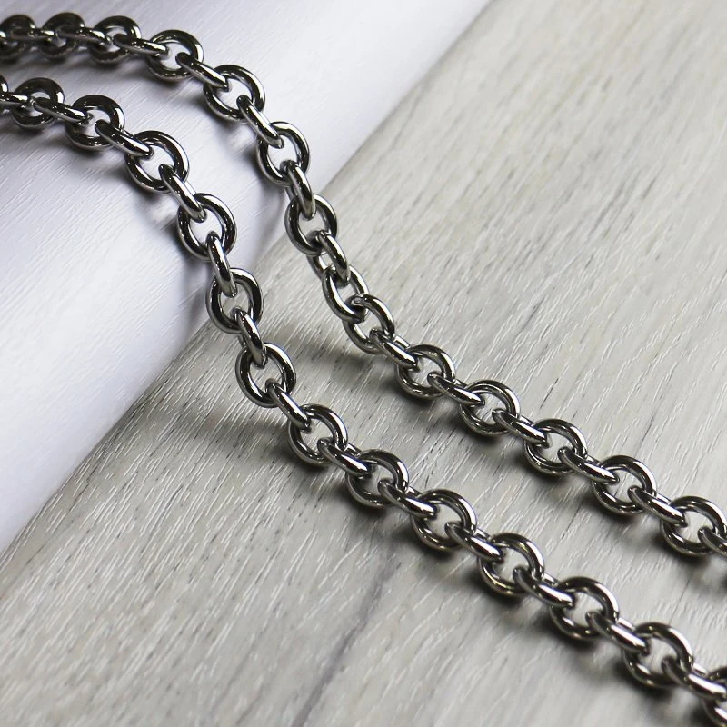 Polishing Silver Stainless Steel Chains Necklace Link Chain for Mens