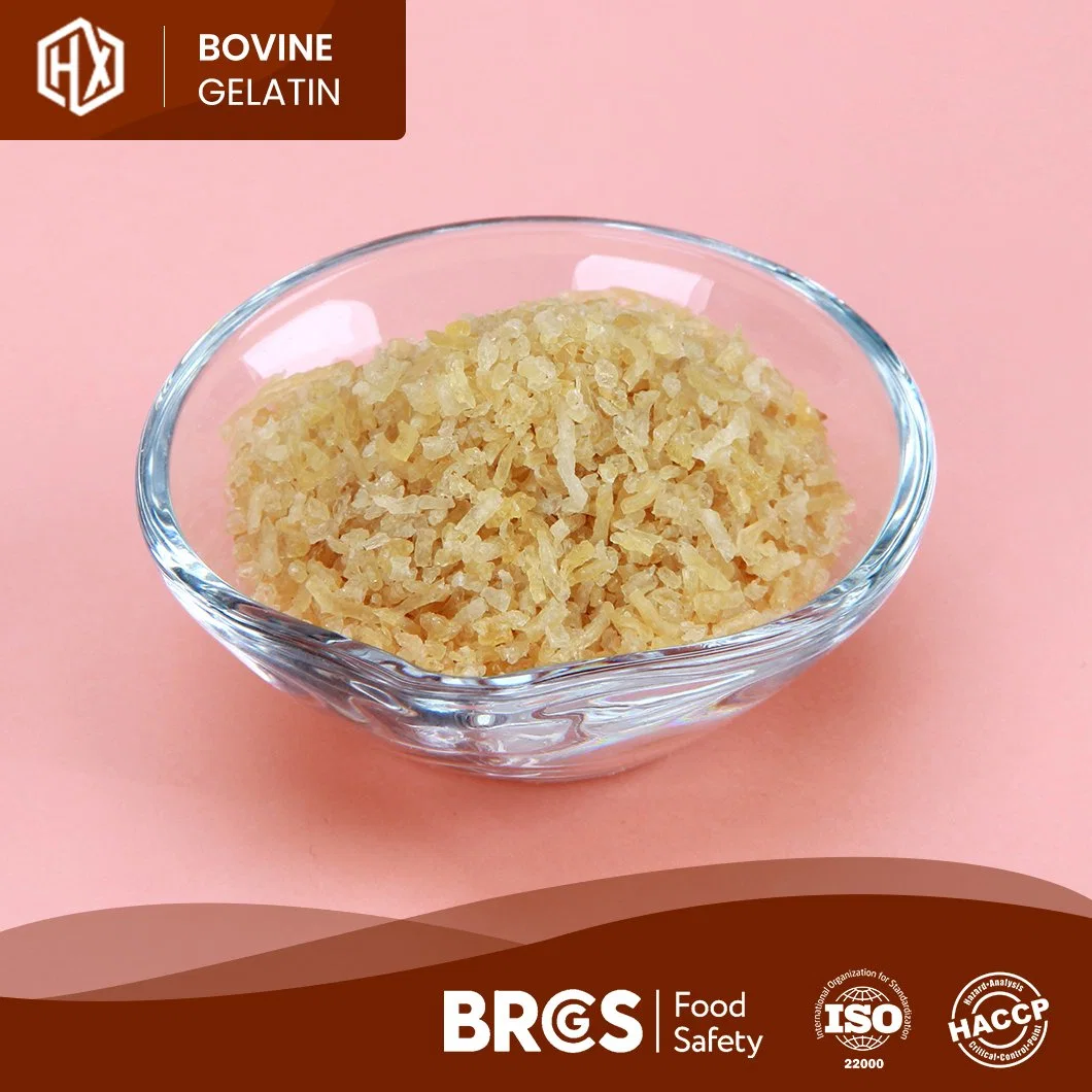 Haoxiang 80-300bloom Edible Bovine Skin Gelatin Free Sample Bovine Skin Gelatin Gelatin Powder China Manufacturers High-Purity Food Grade Bovine Skin Gelatin