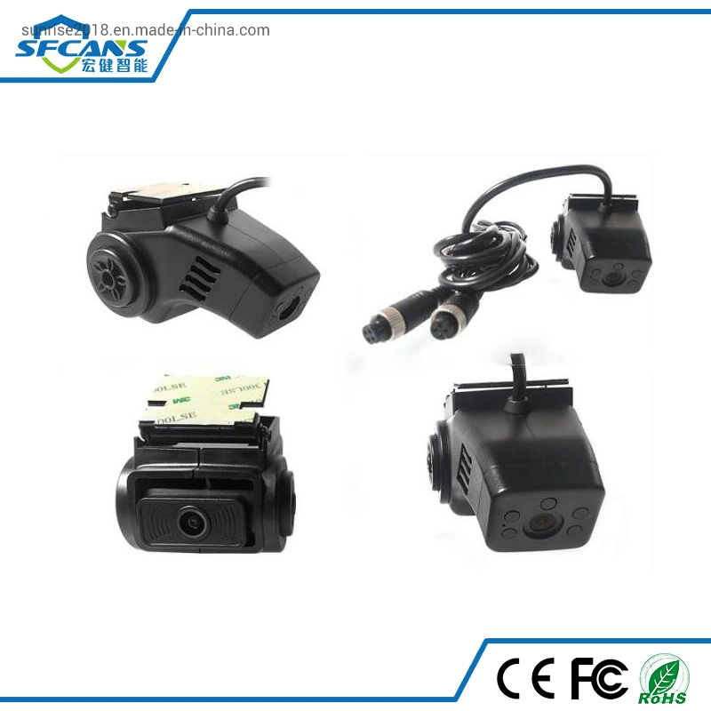 Wide Angle Dual Lens Front and Back View in Car CCTV Taxi Ahd Security Camera