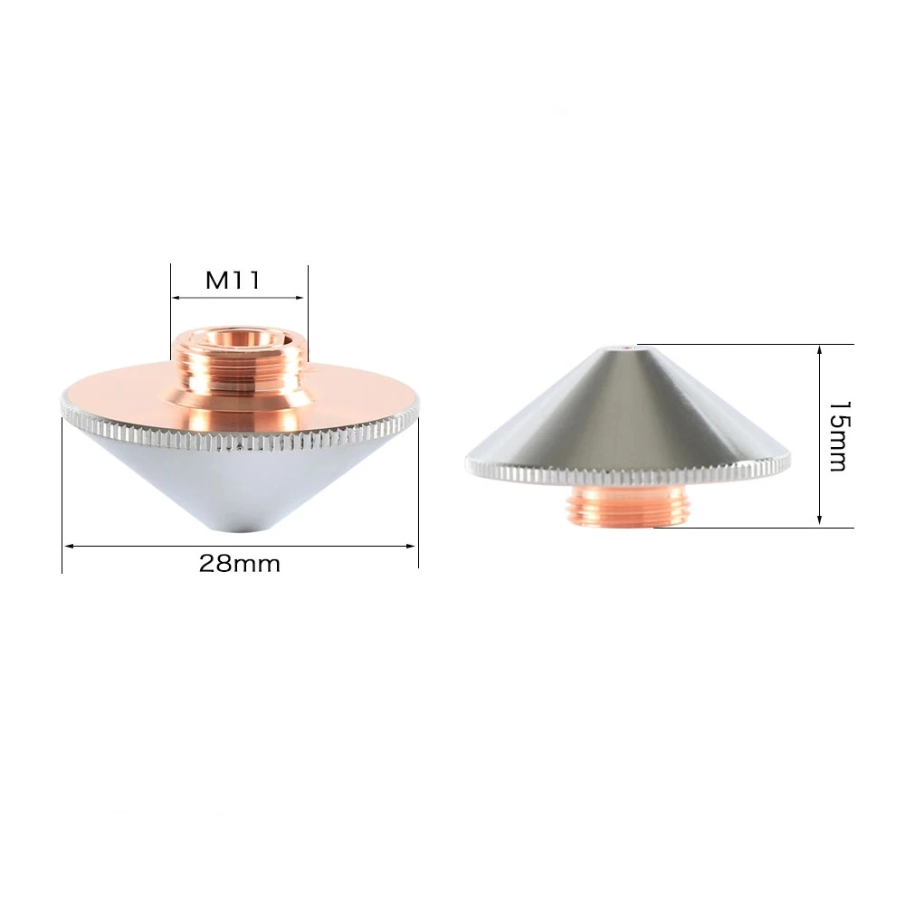 Cutting Head Laser Nozzle Single Double Chrome-Plated Layers D28 Caliber 0.8-6.0mm for Precitec Wsx Fiber Cutting Head