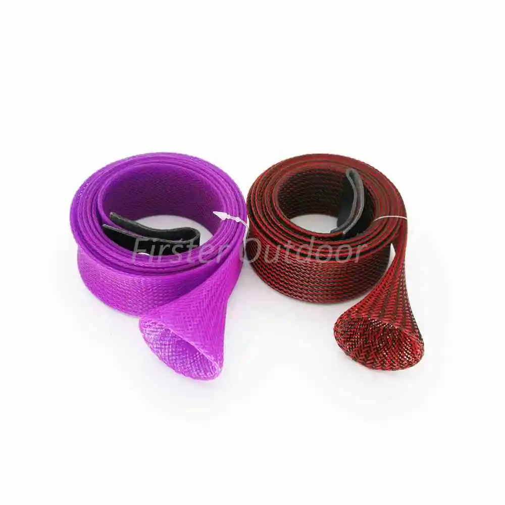 Wholesale/Supplier Width 40mm Protective Fishing Pole Sleeve Sock /Fishing Rod Cover with Feather End.