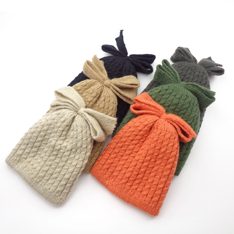 New Style Lovery Bow Knitted Autum and Winter Fashion Cap