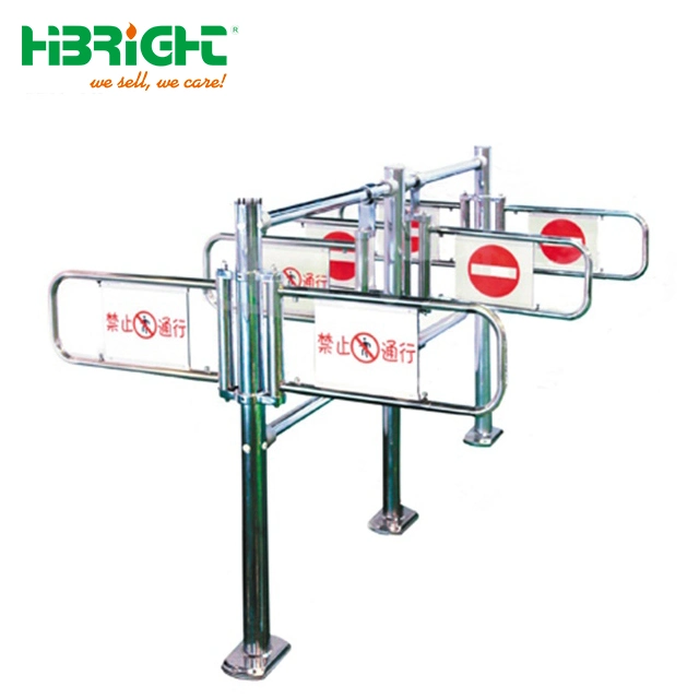 Double Swing Access Control System Turnstile Barrier for Supermarket