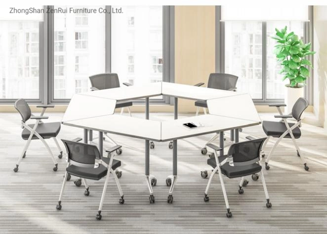 Office Meeting Sliding Movable Adjustable Conference Room Stackable Folding for Training Tables