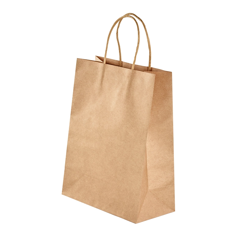 Kraft Paper Shopping Gift Recycled Twisted Handle Delivery Paper Bag