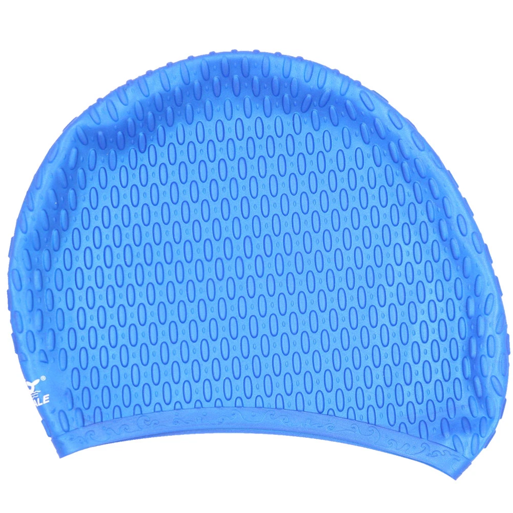 Latest New Silicone Women Printing Swim Caps with Adult Sizes (CAP-1210)