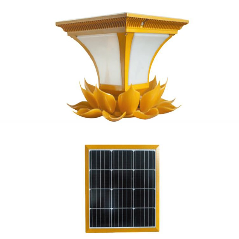 Outdoor LED Landscape Light for Lawn Patio Pathway Yard Walkway Fence Light Full High Power Temple Solar Sensor Warm White Flood Solar Lights