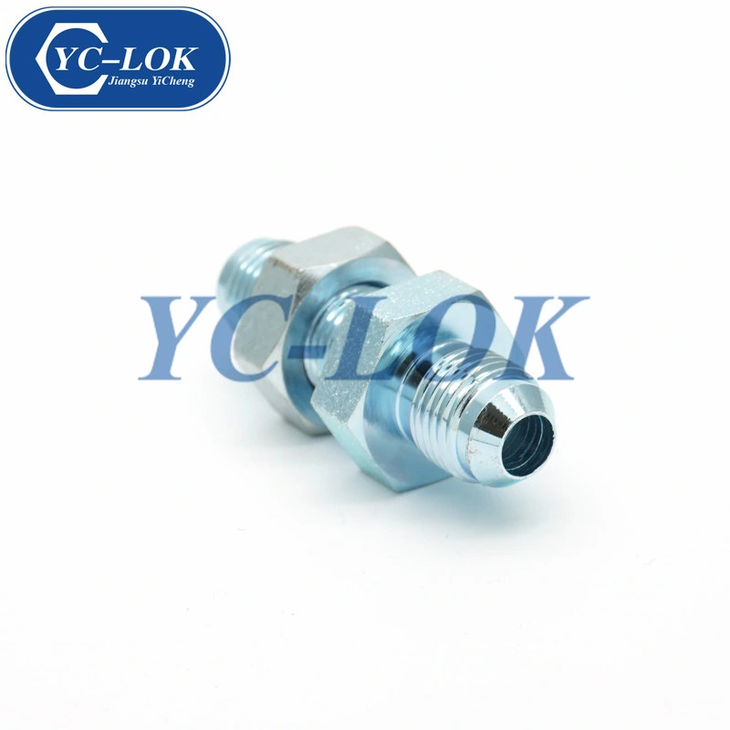 Jic Steel Bulkhead Male Tube Fittings with Surface Galvanized