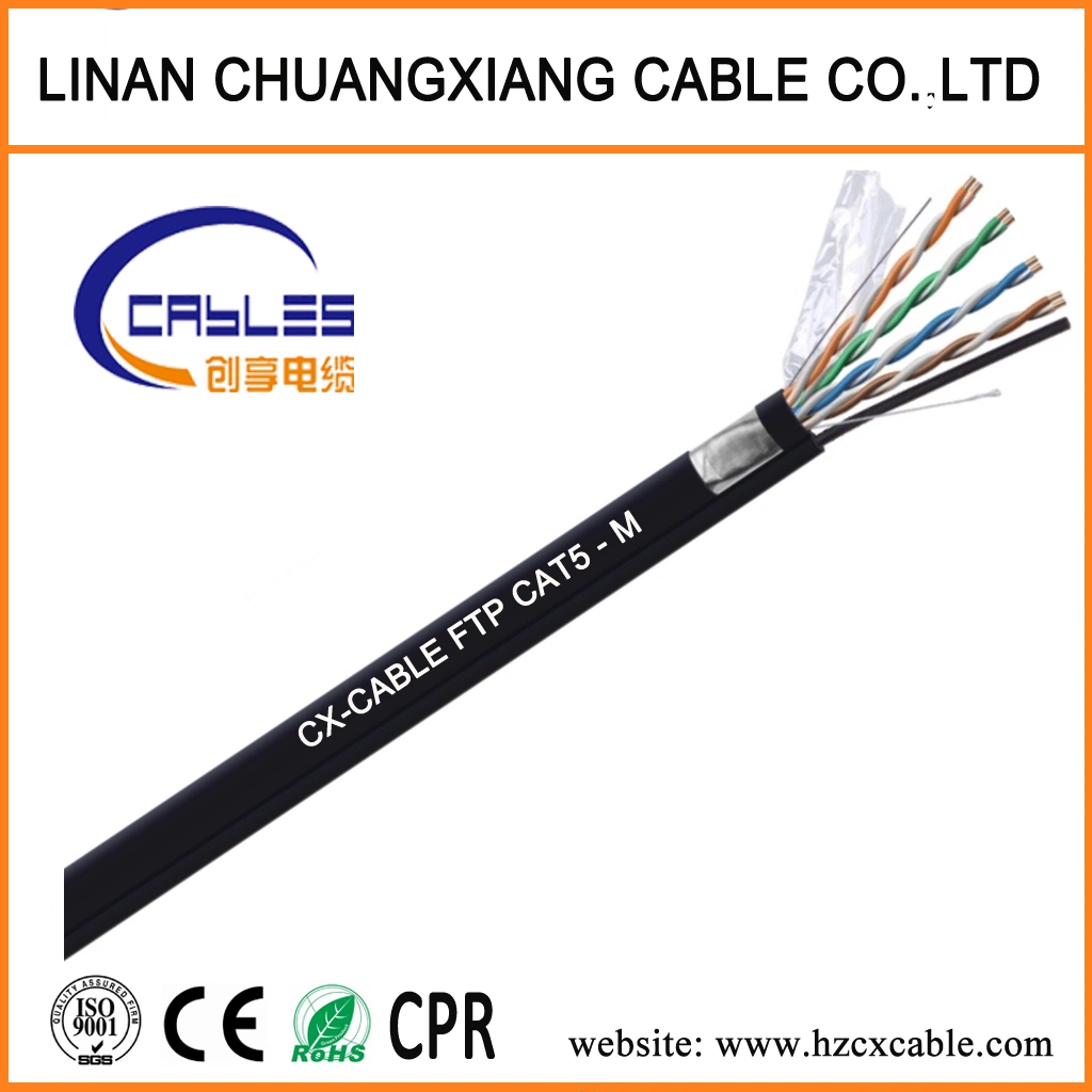 CPR de cable de red de comunicación aprobado Cat5e Cable LAN Cable LAN prueba Fluke Cable Cat5e hilo de cobre del cable de alimentación