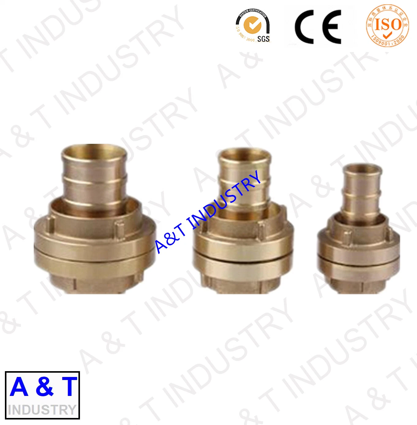 CNC Customized Brass Fitting Parts Electrical Crimp Wire Connector