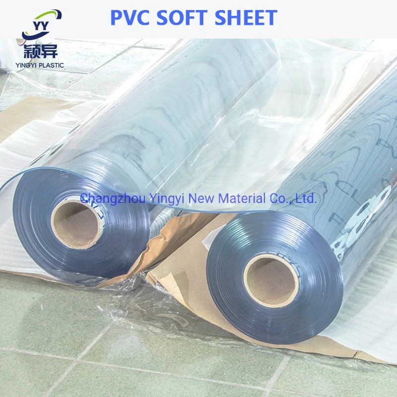 Yingyi Kunststoff EN71- III &amp; DOTP nicht-Phthalat Transparentes weiches PVC Flexible PVC-Folie aus superklarem Kunststoff