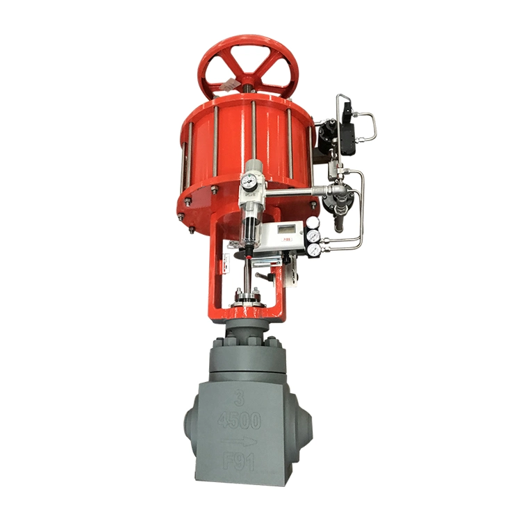 Pn100 High Precision Pneumatic Diaphragm Control Valve with Positioner Single Seated Welding Connection