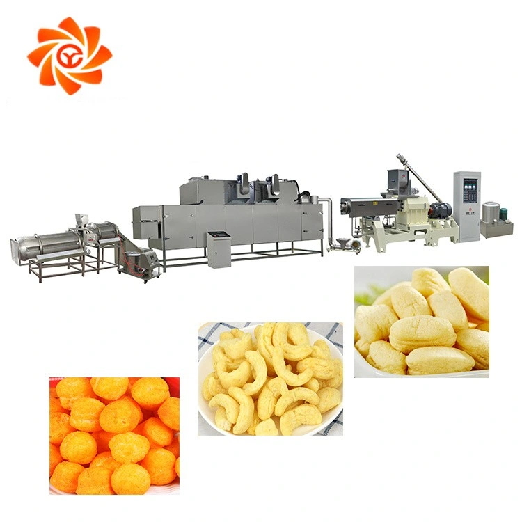 Máquina de extrusión de alimentos maíz arroz patatas fritas de hojaldre Snack inflando la fabricación Equipo