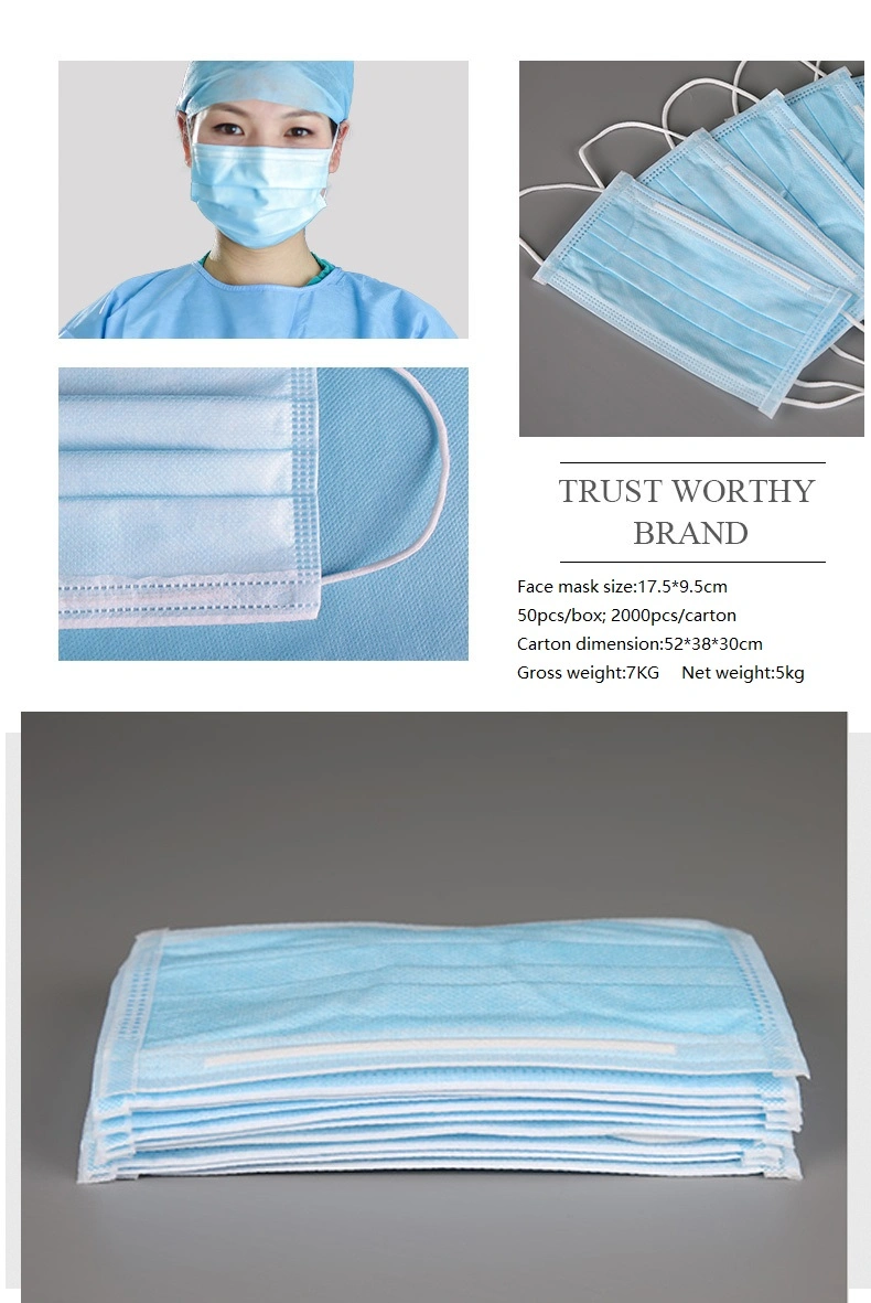 Competitive Price Kingphar Non Woven Medical Mask with TUV Test