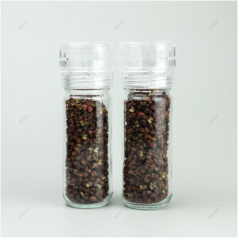 Household Kitchen 180ml 200ml Glass Pepper Grinders Wholesale/Supplier Pepper Sea Salt Glass Seasoning Grinding Bottle