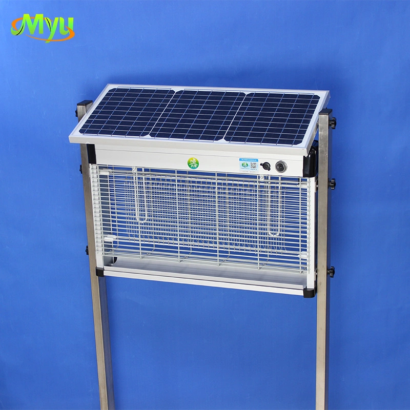 Lámpara de insecticida de insectos con pedestal para exteriores con energía solar