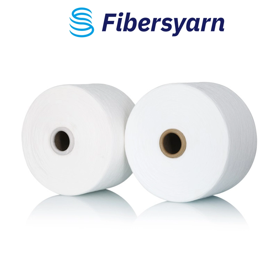 Eco-Friendly Dyed 100% OE Polyester Spun Yarn Cotton Textile Fiber