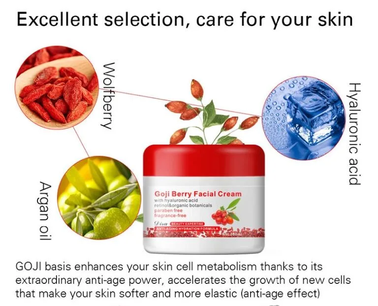 Hot Selling Goqi Berry Facial Cream Anti-Aging Hydration Natural Formular