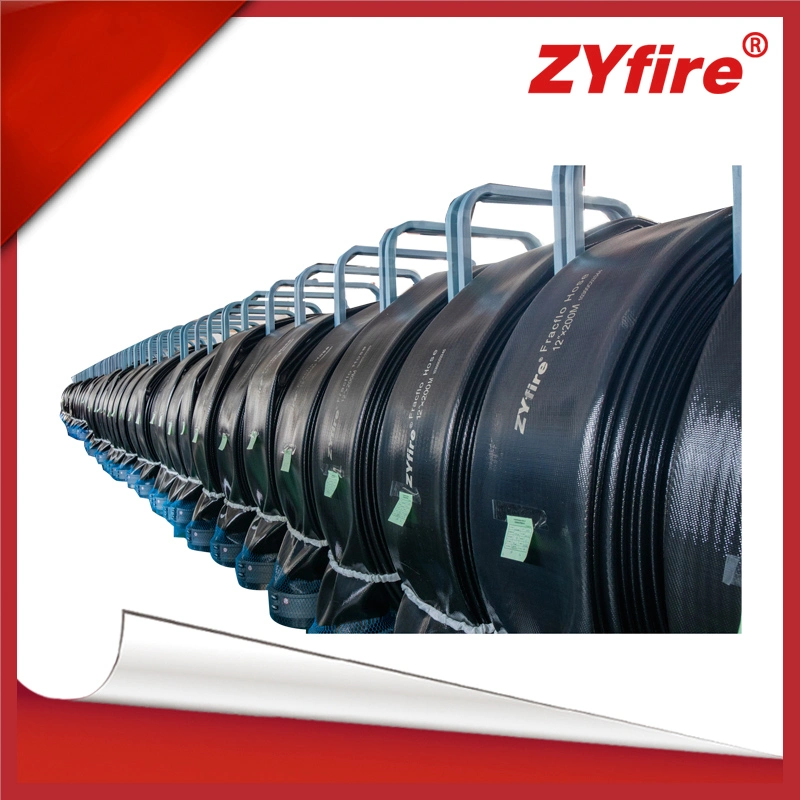 Zyfire poliéster reforzado TPU Liner Flat manguera de suministro de agua Fuego Manguera de control