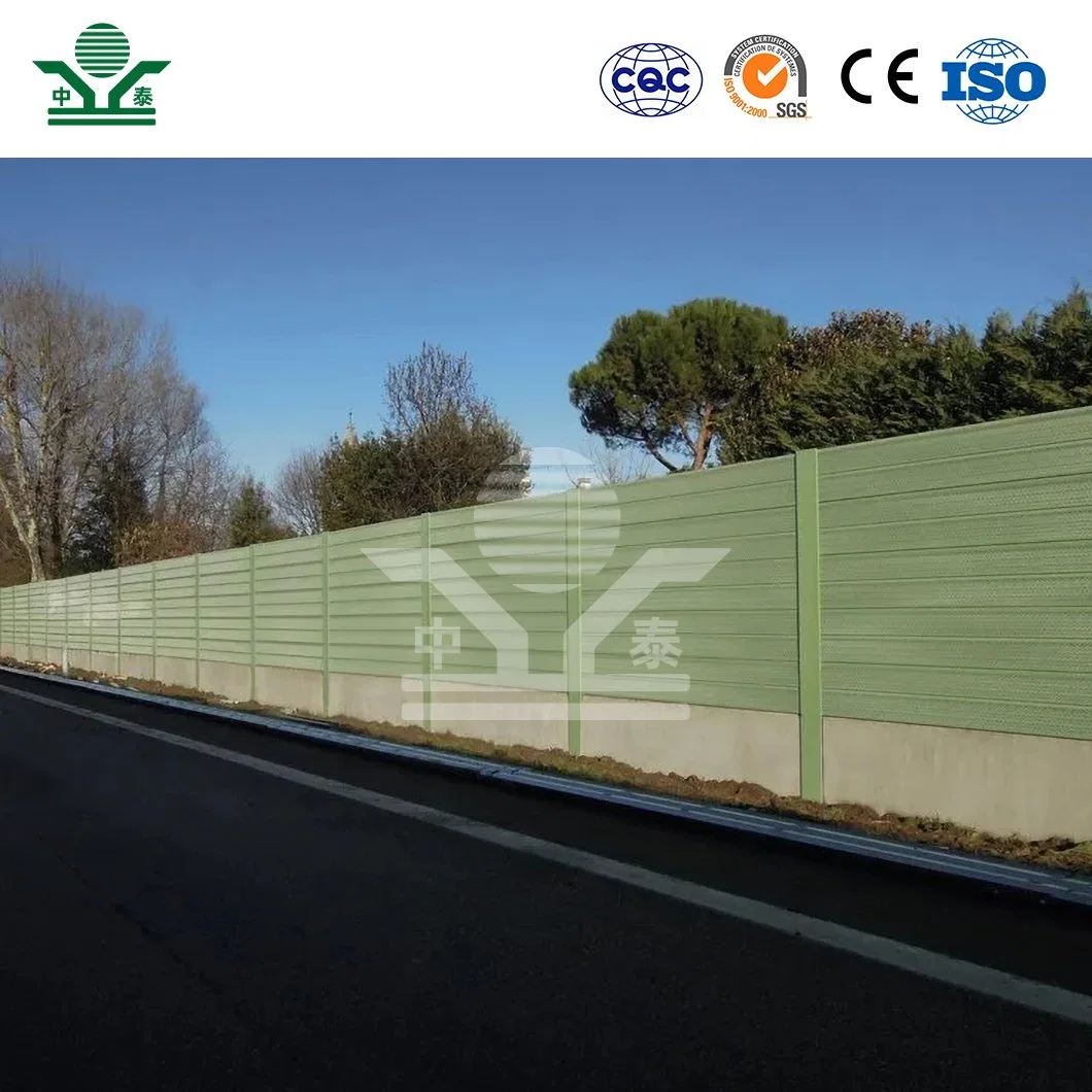 Zhongtai Sound Barriers for Highway Noise Original Factory Acoustic Boundary Parede de som Freeway material da placa de alumínio em cerca