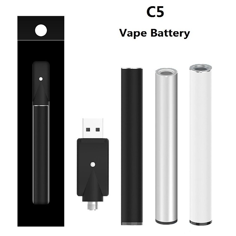 345mAh C5 batería Bud Touch 10,5mm batería VAPE 510 rosca Con luz indicadora inferior