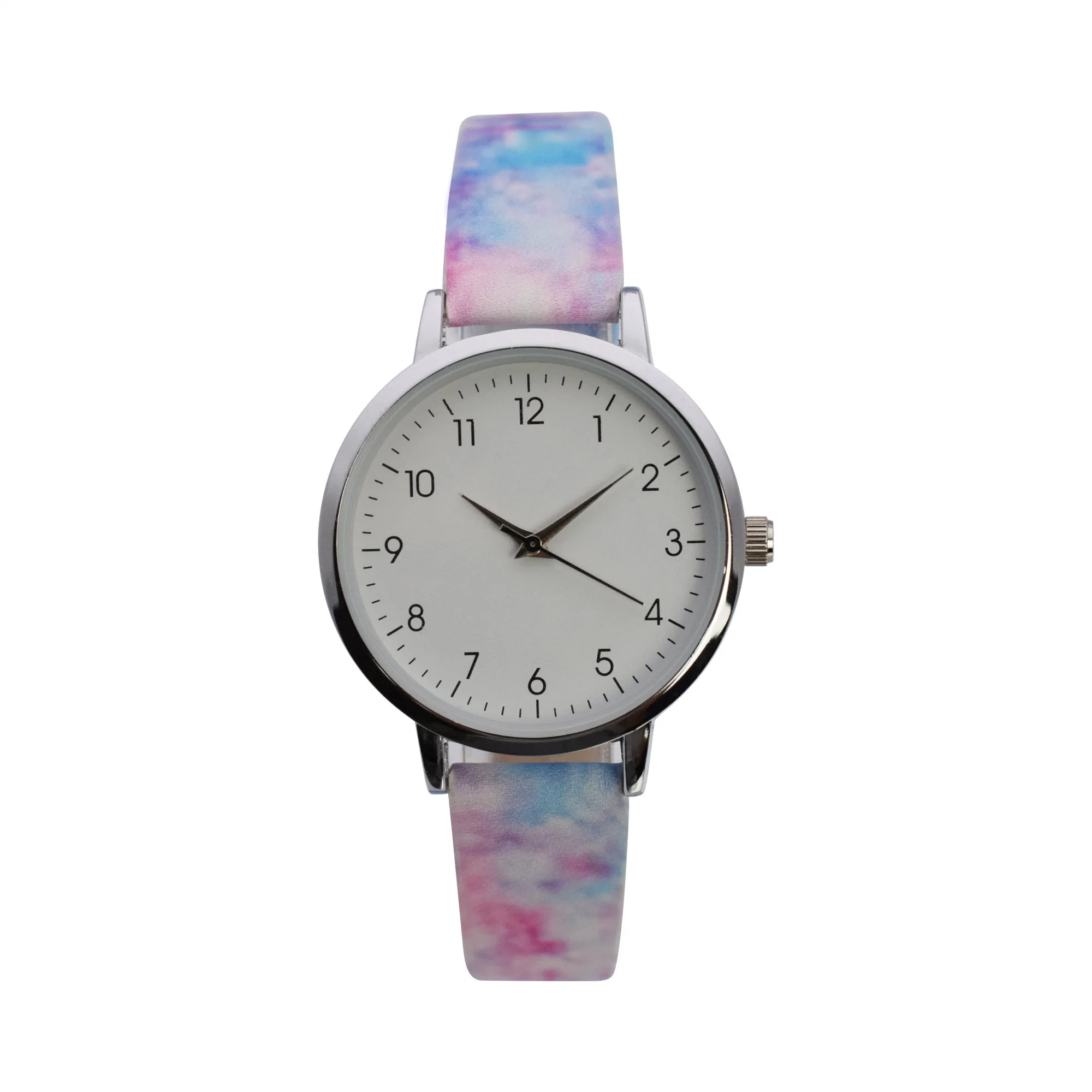 3D Printing Colorful Strap Customized Casual Watch Leather Watch Alloy Lady Watch