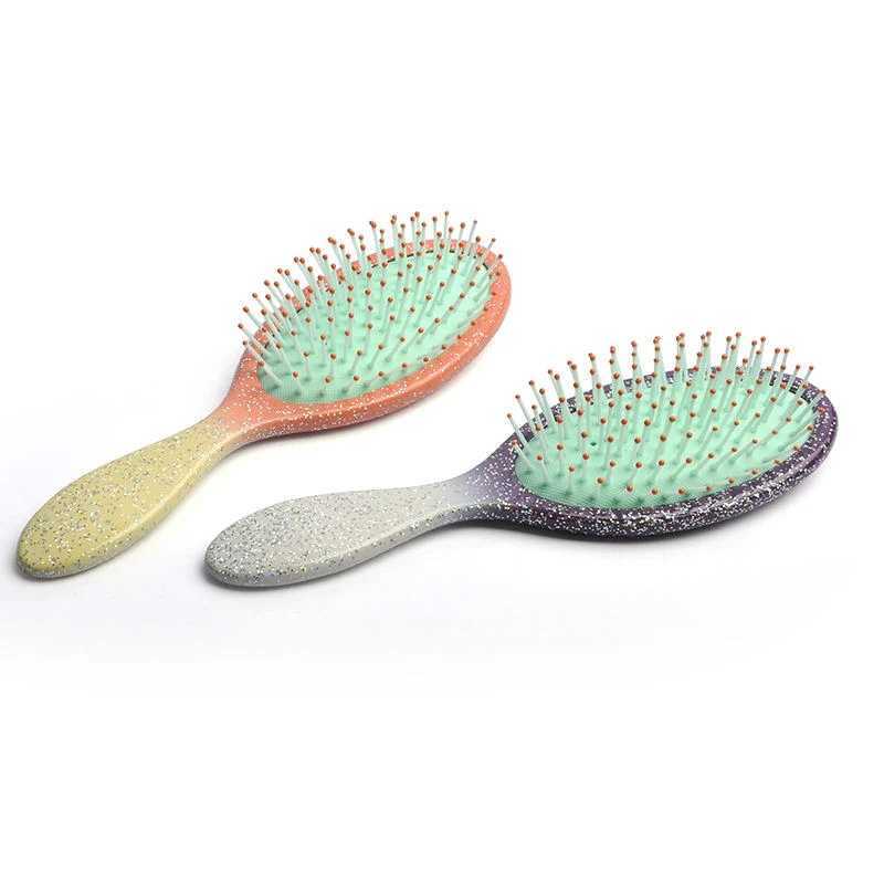 Free Samples Metal Shining Looking Hair Straightener Brush Comb