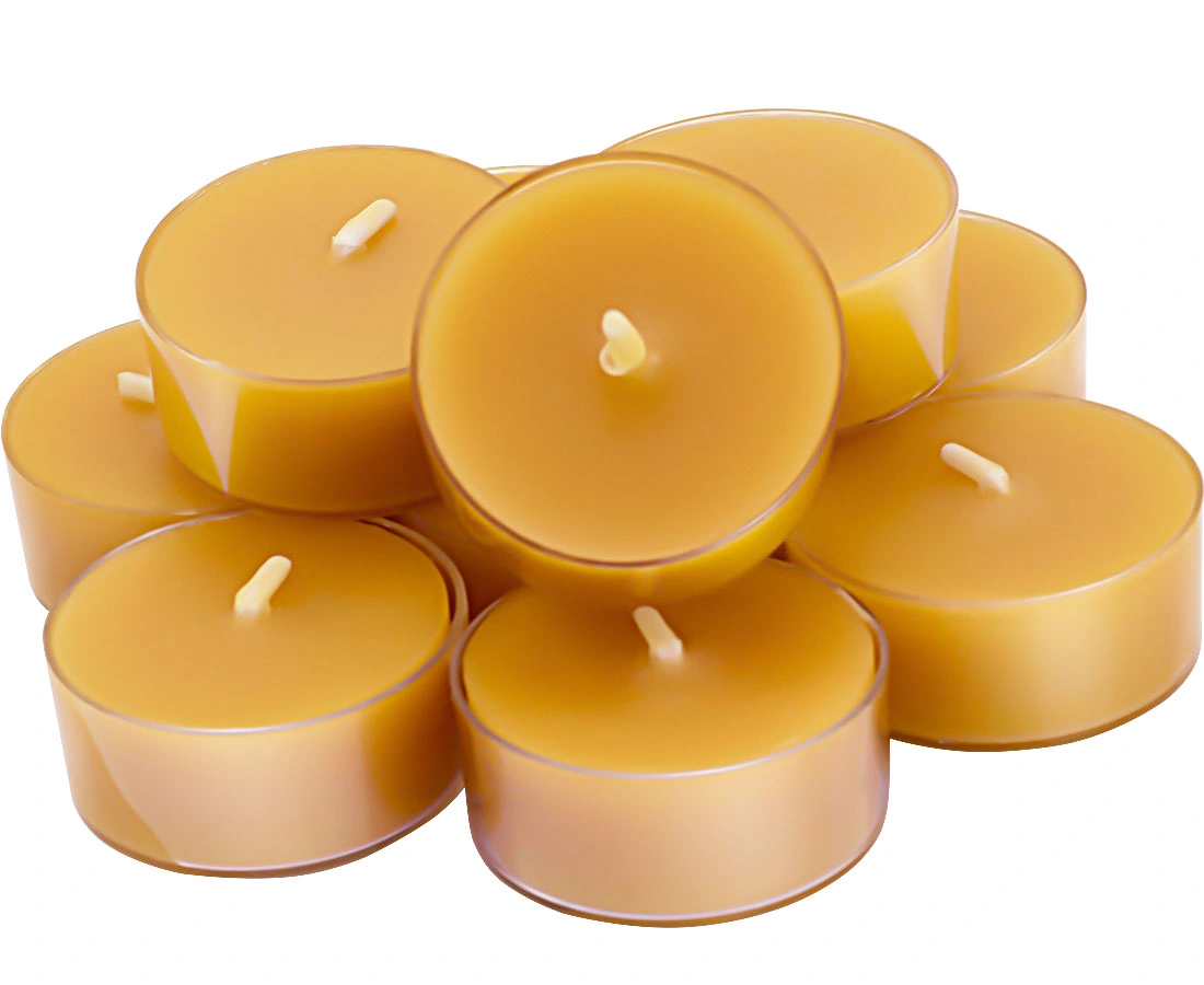 Wholesale/Supplier Cheap Home Decorative Non Toxic Eco Friendly Healthy Protection Custom Small Rustic Blessed Organic Natural Pure Beeswax Tea Lights Tealight Candles