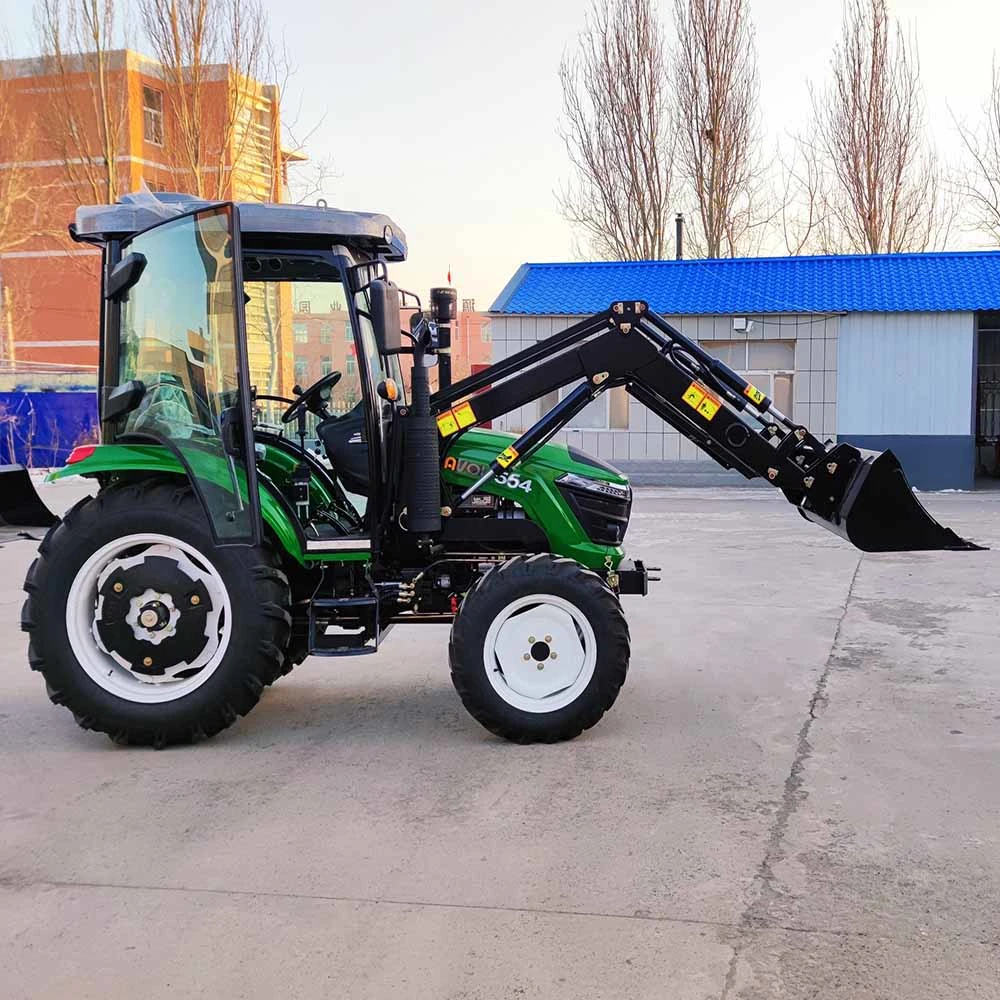 Tractor 2022 Mini Maquinaria agrícola tractor 554 con parte delantera Cargador