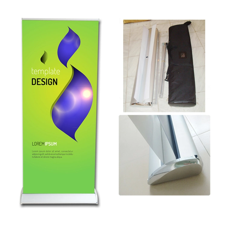 Personalizado de lujo dobles caras Stand Banner Banner Roll up Stand retráctil