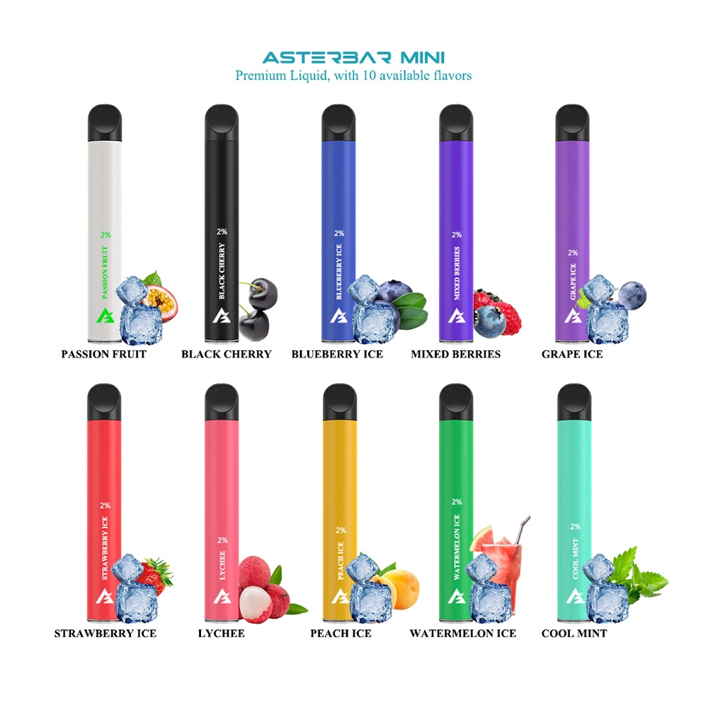 Porte à porte pour la livraison de 500 mAh Batterie Asterbar Mini Stylo de vapeur à usage unique